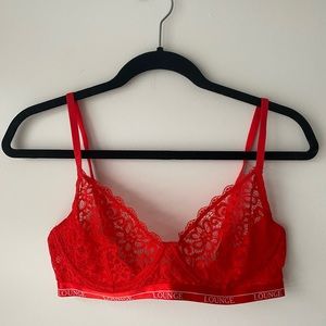 Lounge Red Balcony Bra